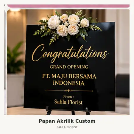 Papan Bunga Akrilik Raharja